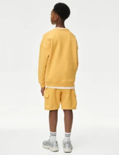 2pc Cotton Rich Sweatshirt And Shorts Set (2-16 Yrs) -School Uniform Store 2pc Cotton Rich Sweatshirt and Shorts Set 2 16 Yrs 1 3