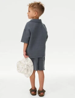 2pc Pure Cotton Top And Shorts Set (2-8 Yrs) -School Uniform Store 2pc Pure Cotton Top and Shorts Set 2 8 Yrs 1 3