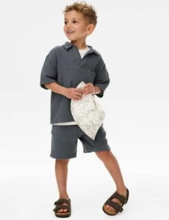 2pc Pure Cotton Top And Shorts Set (2-8 Yrs) -School Uniform Store 2pc pure cotton top and shorts set 2 8 yrs 1 6