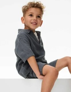 2pc Pure Cotton Top And Shorts Set (2-8 Yrs) -School Uniform Store 2pc pure cotton top and shorts set 2 8 yrs 1 8