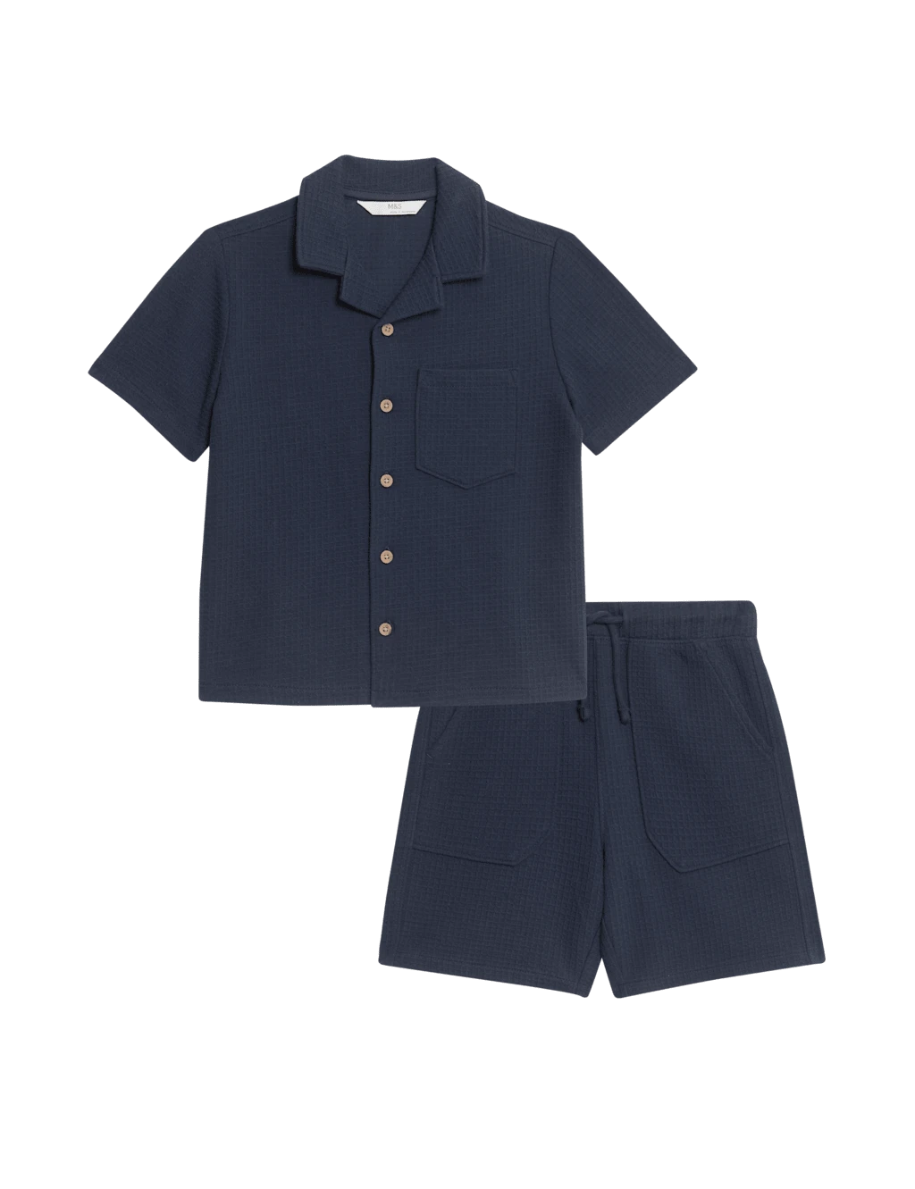 2pc Pure Cotton Waffle Shirt And Short Set (2-8 Yrs) 11 2pc Pure Cotton Waffle Shirt And Short Set (2-8 Yrs) - Image 9