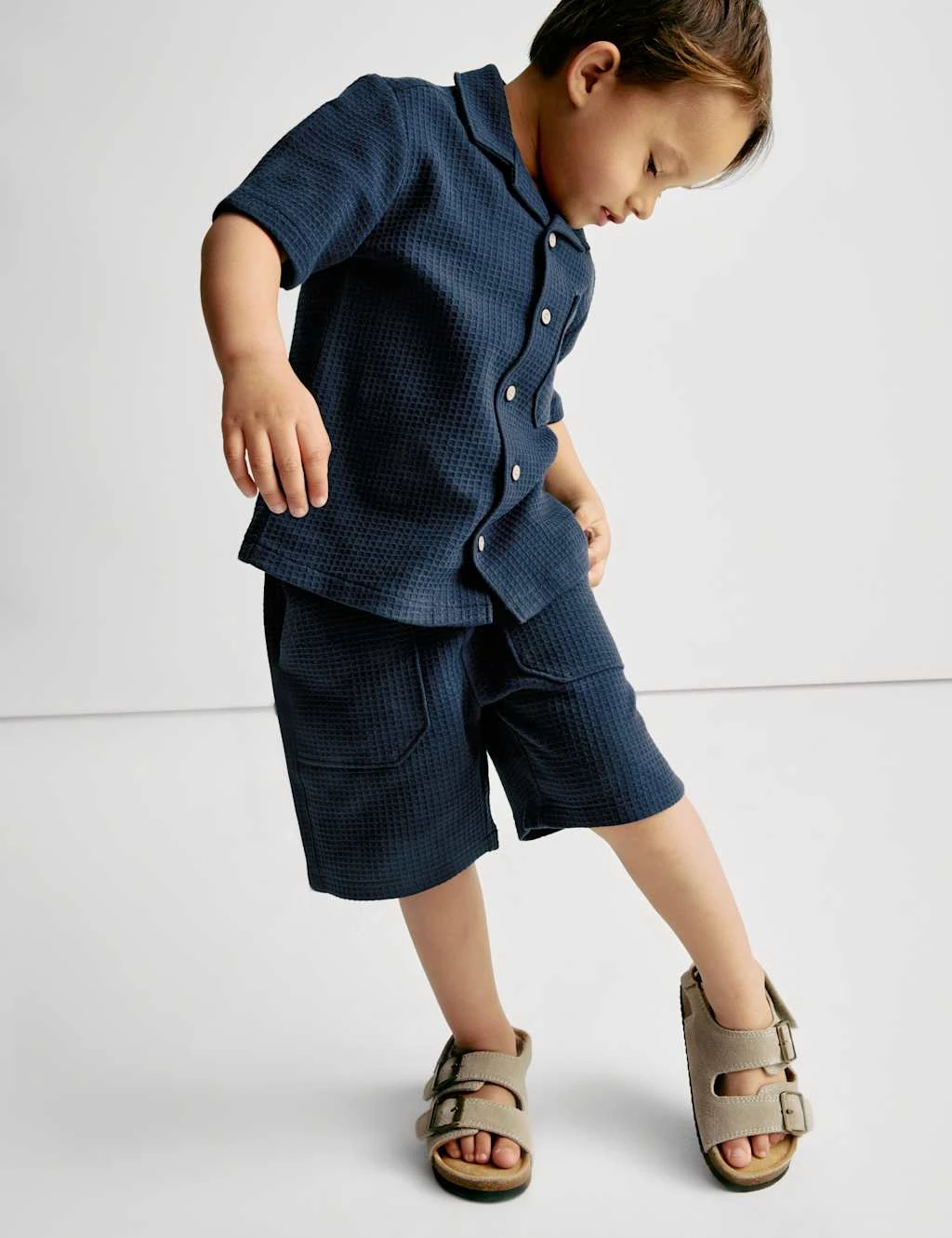 2pc Pure Cotton Waffle Shirt And Short Set (2-8 Yrs) 17 2pc Pure Cotton Waffle Shirt And Short Set (2-8 Yrs) - Image 15