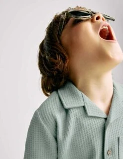 2pc Pure Cotton Waffle Shirt And Short Set (2-8 Yrs) 39 2pc Pure Cotton Waffle Shirt And Short Set (2-8 Yrs) -School Uniform Store 2pc pure cotton waffle shirt and short set 2 8 yrs 1 15