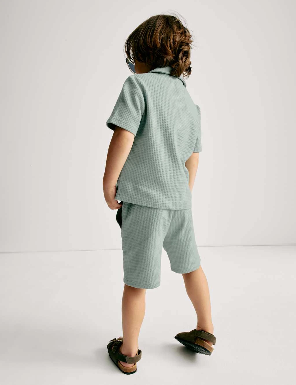 2pc Pure Cotton Waffle Shirt And Short Set (2-8 Yrs) 21 2pc Pure Cotton Waffle Shirt And Short Set (2-8 Yrs) - Image 19