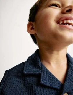 2pc Pure Cotton Waffle Shirt And Short Set (2-8 Yrs) 31 2pc Pure Cotton Waffle Shirt And Short Set (2-8 Yrs) -School Uniform Store 2pc pure cotton waffle shirt and short set 2 8 yrs 1 8