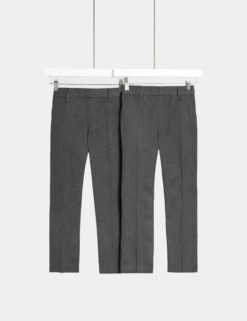 2pk Boys' Regular Leg School Trousers (2-18 Yrs)