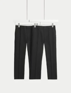 2pk Boys' Regular Leg School Trousers (2-18 Yrs) -School Uniform Store 2pk boys regular leg school trousers 2 18 yrs 1 9