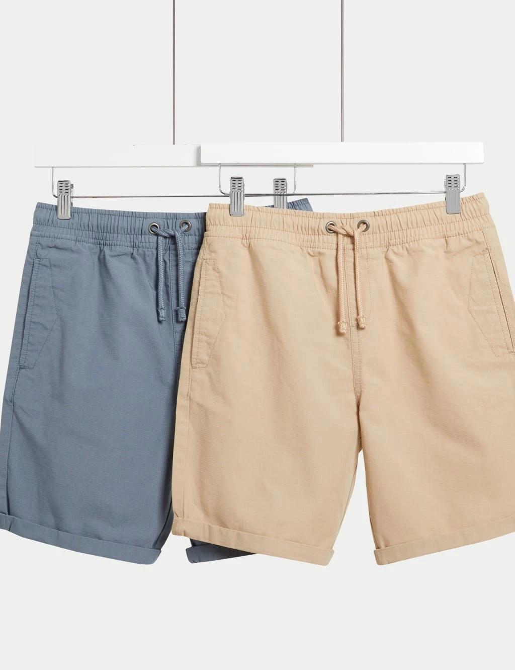 2pk Pure Cotton Ripstop Shorts (6-16 Yrs) 5 2pk Pure Cotton Ripstop Shorts (6-16 Yrs) - Image 3