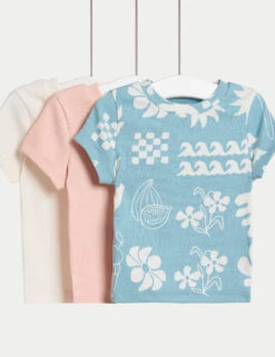 3pk Cotton Rich T-Shirts (2-8 Yrs)