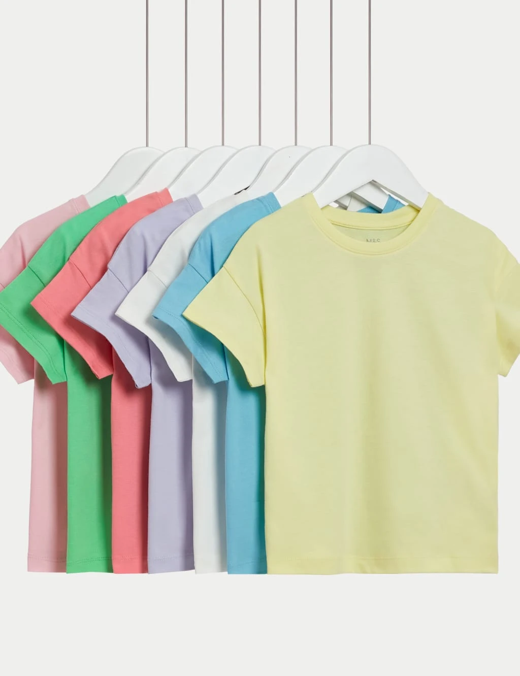 7pk Pure Cotton T-Shirts (2-8 Yrs) 4 7pk Pure Cotton T-Shirts (2-8 Yrs) - Image 2