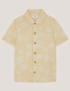 MONSOON Cotton Blend Palm Print Shirt (2-13 Yrs)
