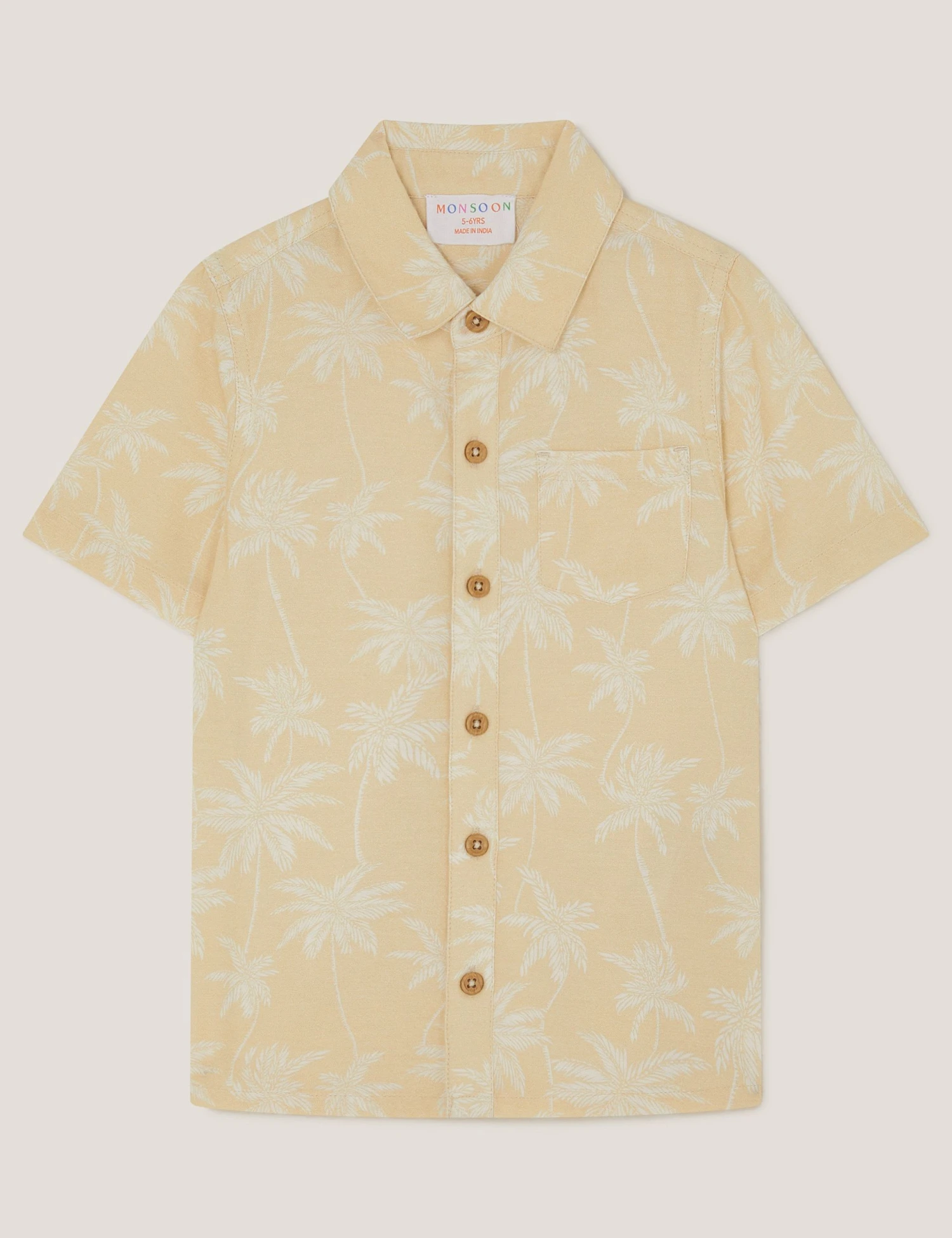MONSOON Cotton Blend Palm Print Shirt (2-13 Yrs) 3 MONSOON Cotton Blend Palm Print Shirt (2-13 Yrs)