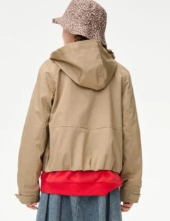 Cotton Rich Cropped Trench Utility Jacket (2-16 Yrs) -School Uniform Store Cotton Rich Cropped Trench Utility Jacket 2 16 Yrs 1 5