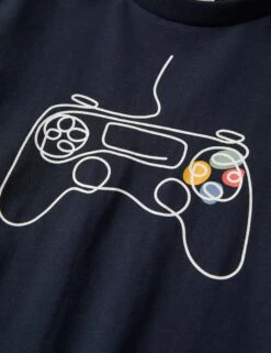 Cotton Rich Gamer Print Top (1-10 Yrs) -School Uniform Store Cotton Rich Gamer Print Top 1 10 Yrs 1 3