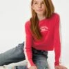 Cotton Rich Graphic Ribbed Top (6-16 Yrs) -School Uniform Store Cotton Rich Graphic Ribbed Top 6 16 Yrs