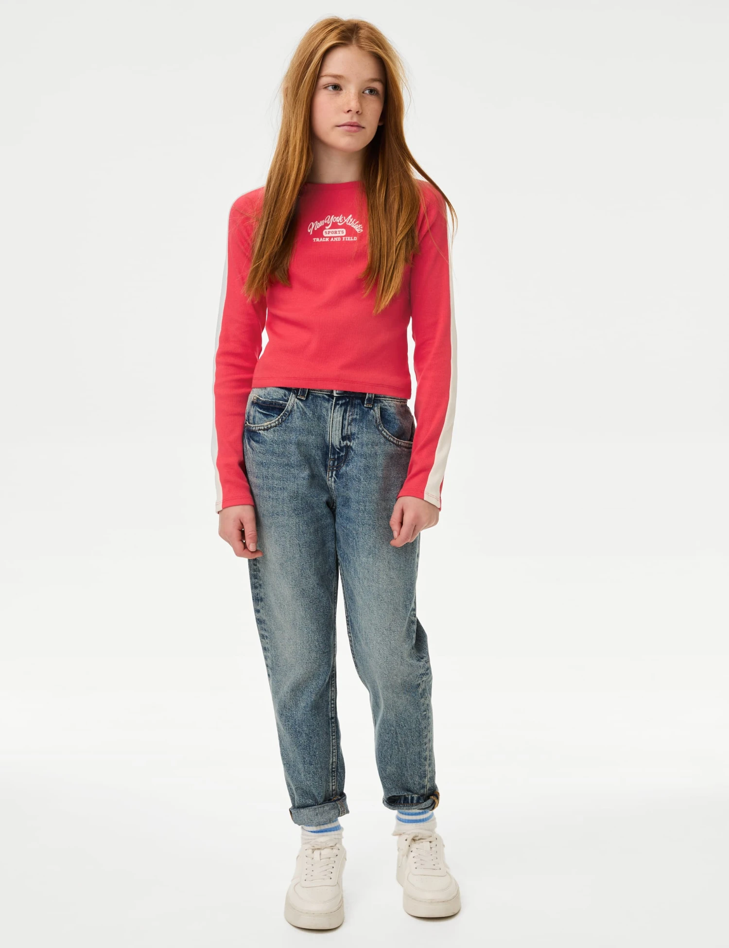 Cotton Rich Graphic Ribbed Top (6-16 Yrs) 5 Cotton Rich Graphic Ribbed Top (6-16 Yrs) - Image 3