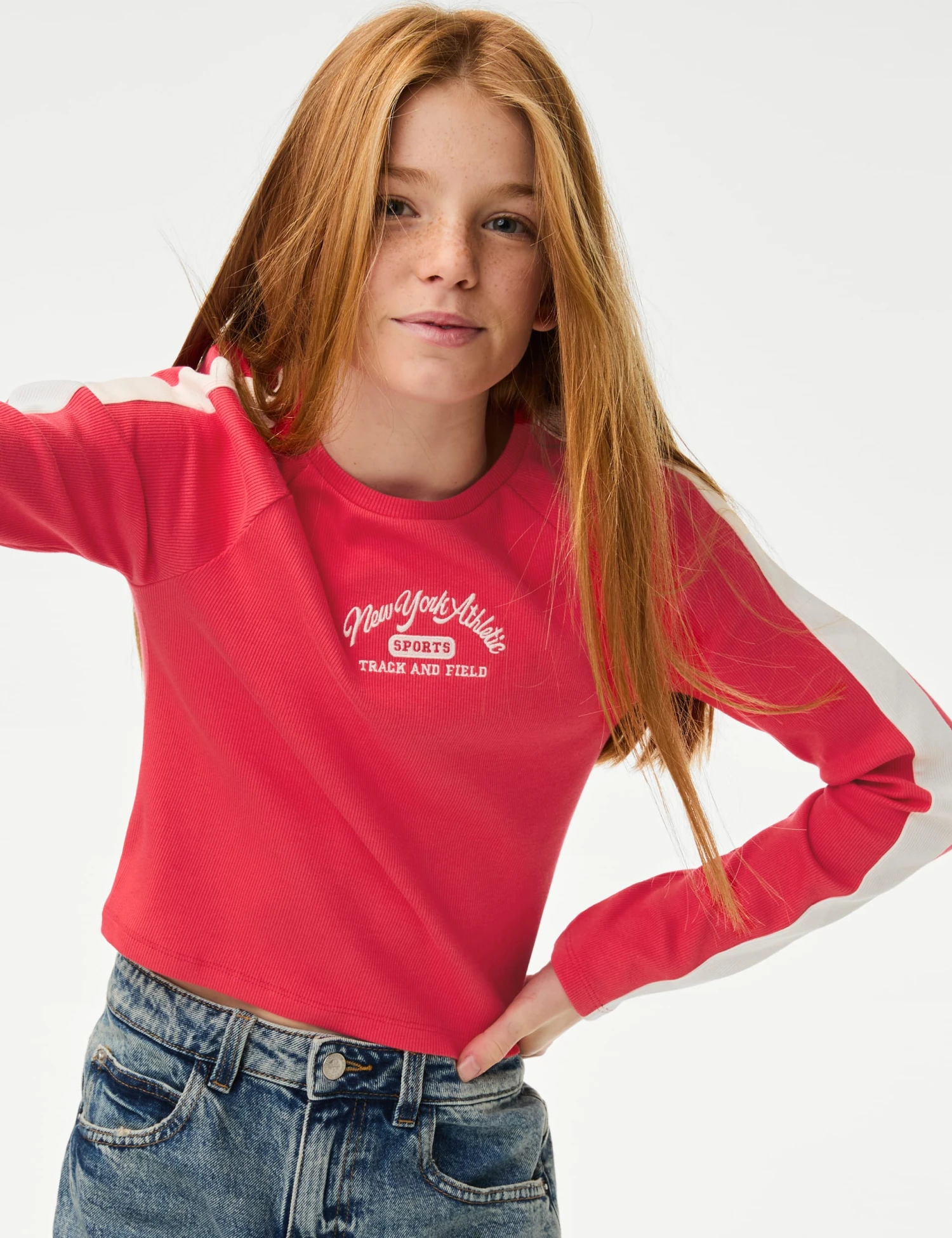 Cotton Rich Graphic Ribbed Top (6-16 Yrs) 6 Cotton Rich Graphic Ribbed Top (6-16 Yrs) - Image 4