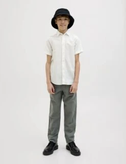 Jack & Jones Junior Cotton Rich Short Sleeve Shirt (8-16 Yrs) -School Uniform Store Cotton Rich Short Sleeve Shirt 8 16 Yrs 1 1