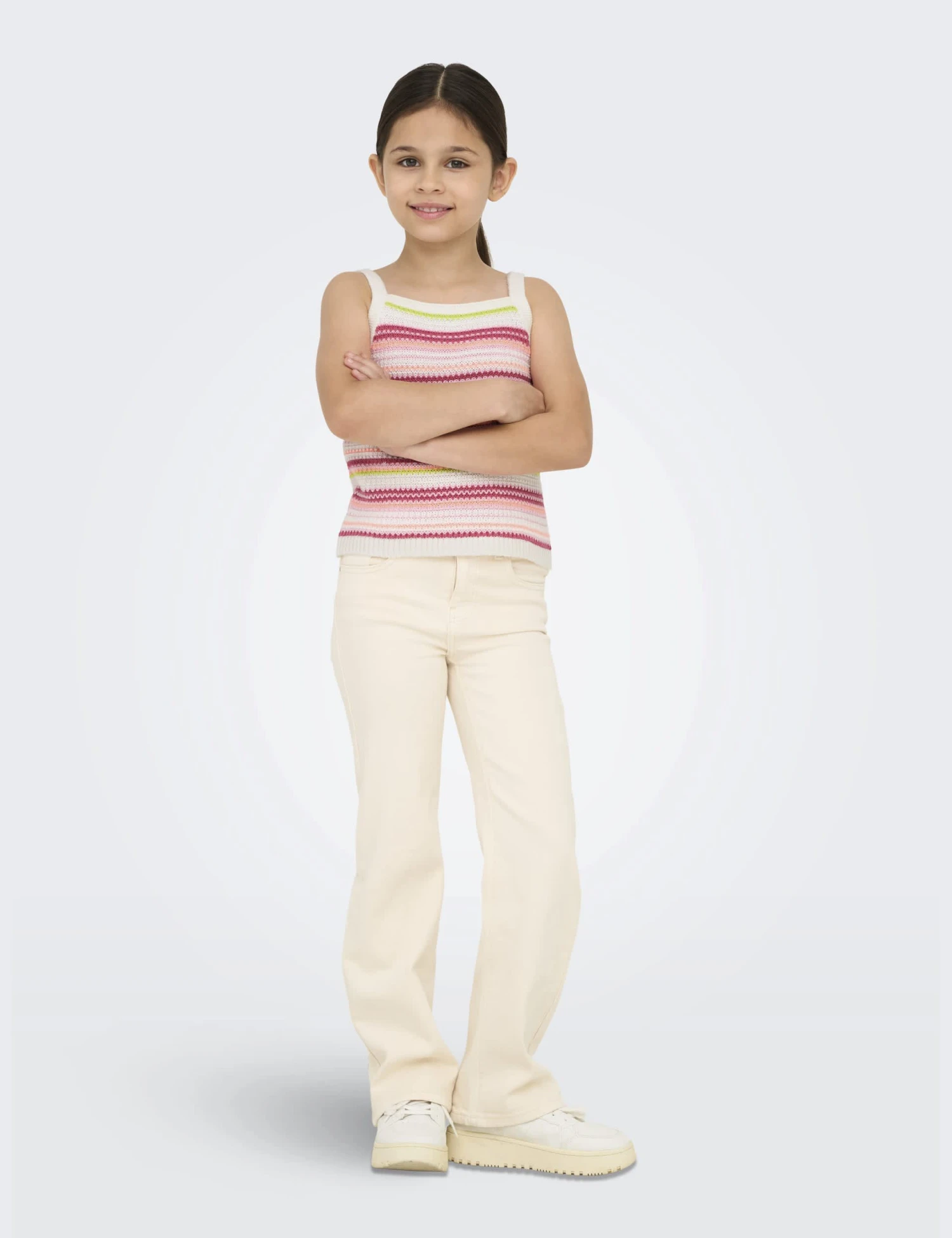 Cotton Rich Striped Crochet Vest (7-14 Yrs) 3 Cotton Rich Striped Crochet Vest (7-14 Yrs)