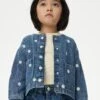 Denim Daisy Embroidered Bomber (2-8 Yrs) -School Uniform Store Denim Daisy Embroidered Bomber 2 8 Yrs