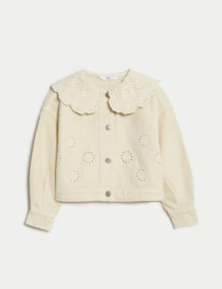 Denim Embroidered Shacket (2-8 Yrs) -School Uniform Store Denim Embroidered Shacket 2 8 Yrs 1 1