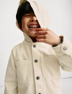 Denim Hooded Shacket (2-16 Yrs)