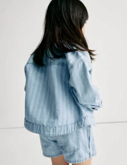 Denim Striped Shacket (2-16 Yrs)