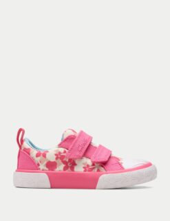 Clarks Floral Riptape Trainers (4 Small - 6 1/2 Small)