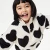 Heart Print Borg Jacket (12 Mths-8 Yrs) -School Uniform Store Heart Print Borg Jacket 12 Mths 8 Yrs