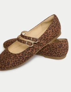 Kids' Animal Print Ballet Shoes (1-6 Large) -School Uniform Store Kids Animal Print Ballet Shoes 1 6 Large 1 2