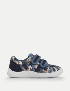 Kids' Canvas Camo Riptape Trainers (3 Small - 7 Small)