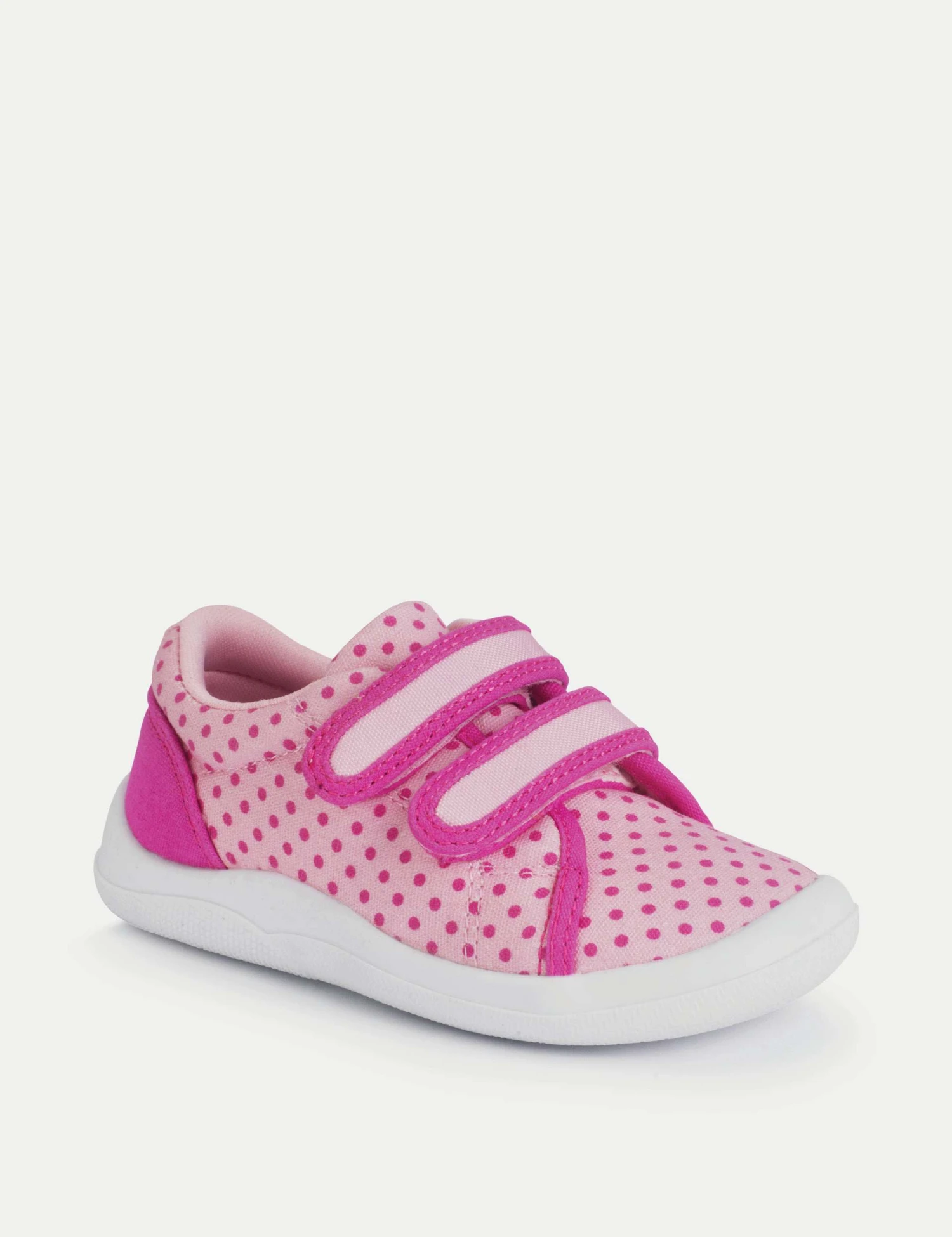 Kids' Canvas Polka Dot Riptape Trainers (3 Small - 7 Small) 6 Kids' Canvas Polka Dot Riptape Trainers (3 Small - 7 Small) - Image 4
