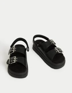 Kids' Chunky Buckle Footbed Sandals (1 Large - 6 Large) -School Uniform Store Kids Chunky Buckle Footbed Sandals 1 Large 6 Large 1 1