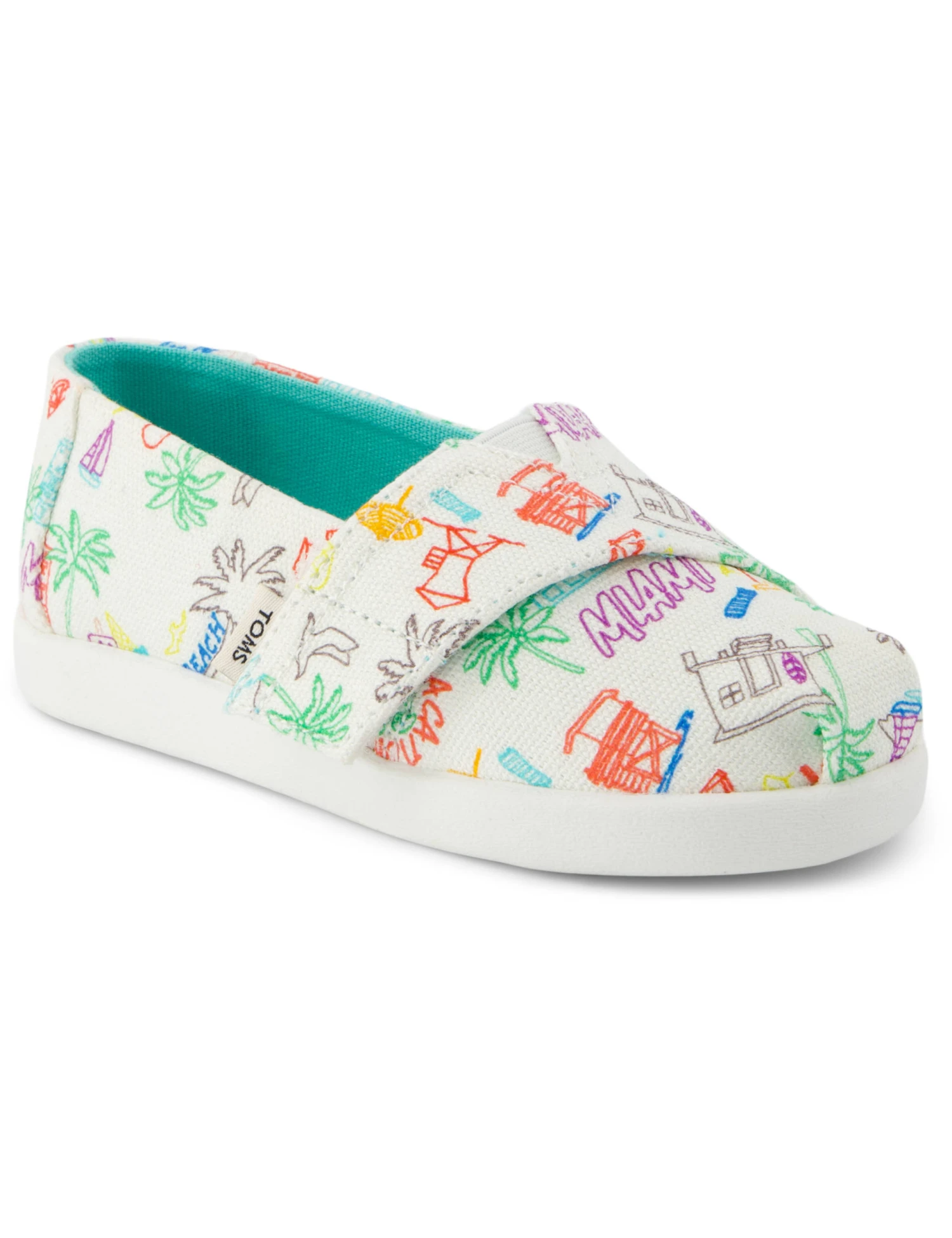 Toms Kids' Doodle Print Riptape Espadrilles (4 Small - 2 Large) 4 Toms Kids' Doodle Print Riptape Espadrilles (4 Small - 2 Large) - Image 2