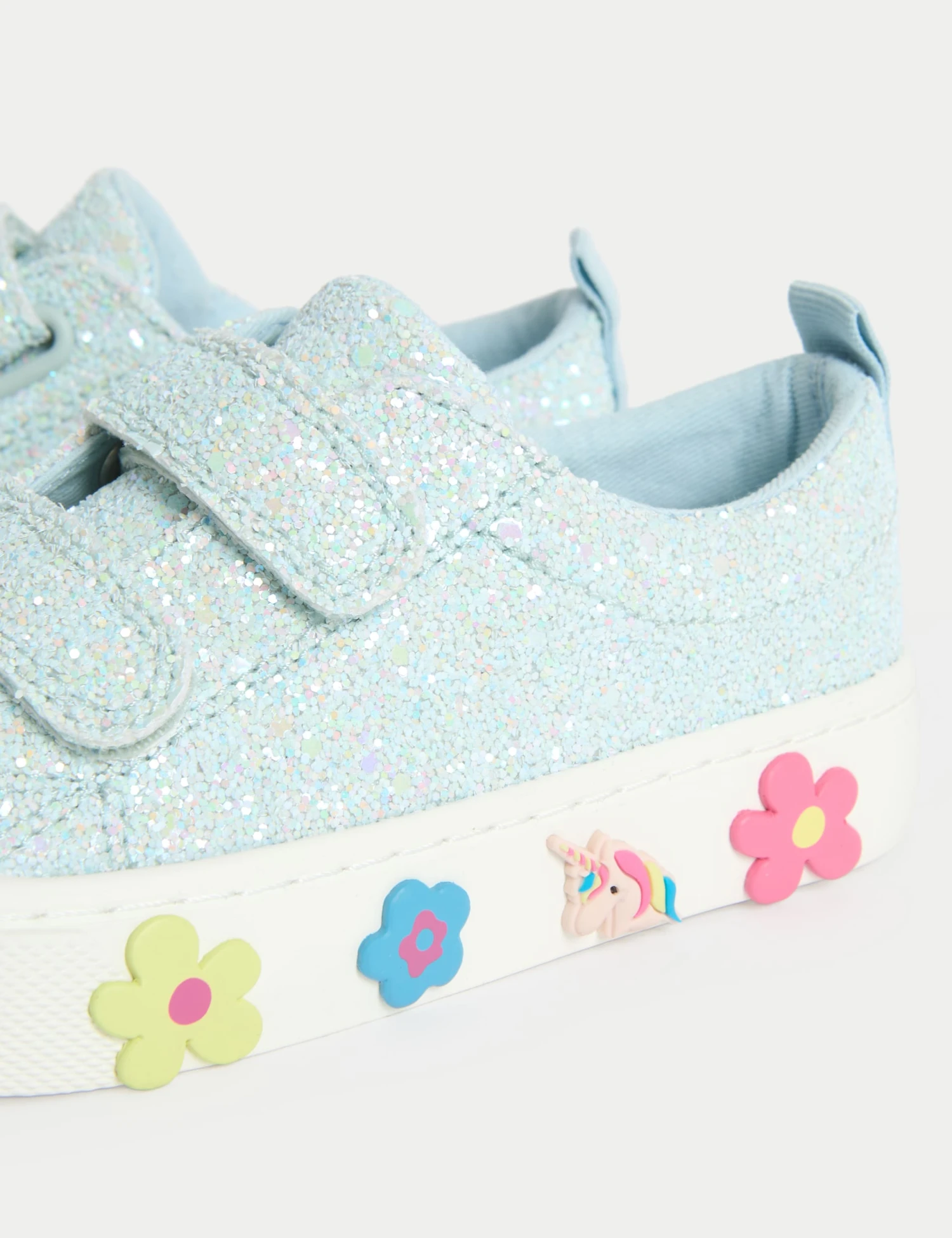 Kids' Glitter Riptape Trainers (4 Small - 2 Large) 5 Kids' Glitter Riptape Trainers (4 Small - 2 Large) - Image 3