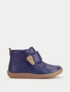 Kids' Leather Riptape Ankle Boots (4 Small - 8 Small)