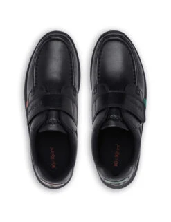 Kickers Kids' Leather Riptape School Shoes (3 Large - 6 Large) -School Uniform Store Kids Leather Riptape School Shoes 3 Large 6 Large 1 3