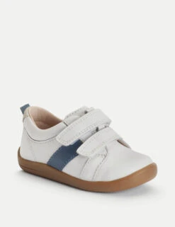Kids' Leather Riptape Trainers (4 Small - 8 Small) -School Uniform Store Kids Leather Riptape Trainers 4 Small 8 Small 1 2