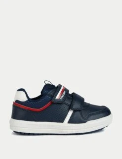 Geox Kids' Leather Riptape Trainers (7 Small - 12.5 Small)
