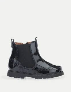 Kids' Patent Chelsea Boots (6 Small - 4 Large)