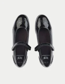 Kids' Patent Leather Riptape School Shoes (1 Large - 8 Large) -School Uniform Store Kids Patent Leather Riptape School Shoes 1 Large 8 Large 1 2