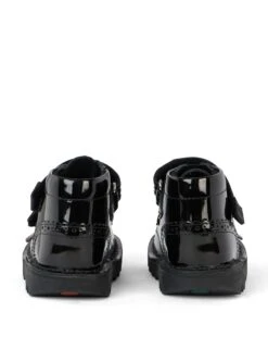 Kickers Kids' Patent Riptape High Top Brogues (7 Small - 12 Small) -School Uniform Store Kids Patent Riptape High Top Brogues 7 Small 12 Small 1 4