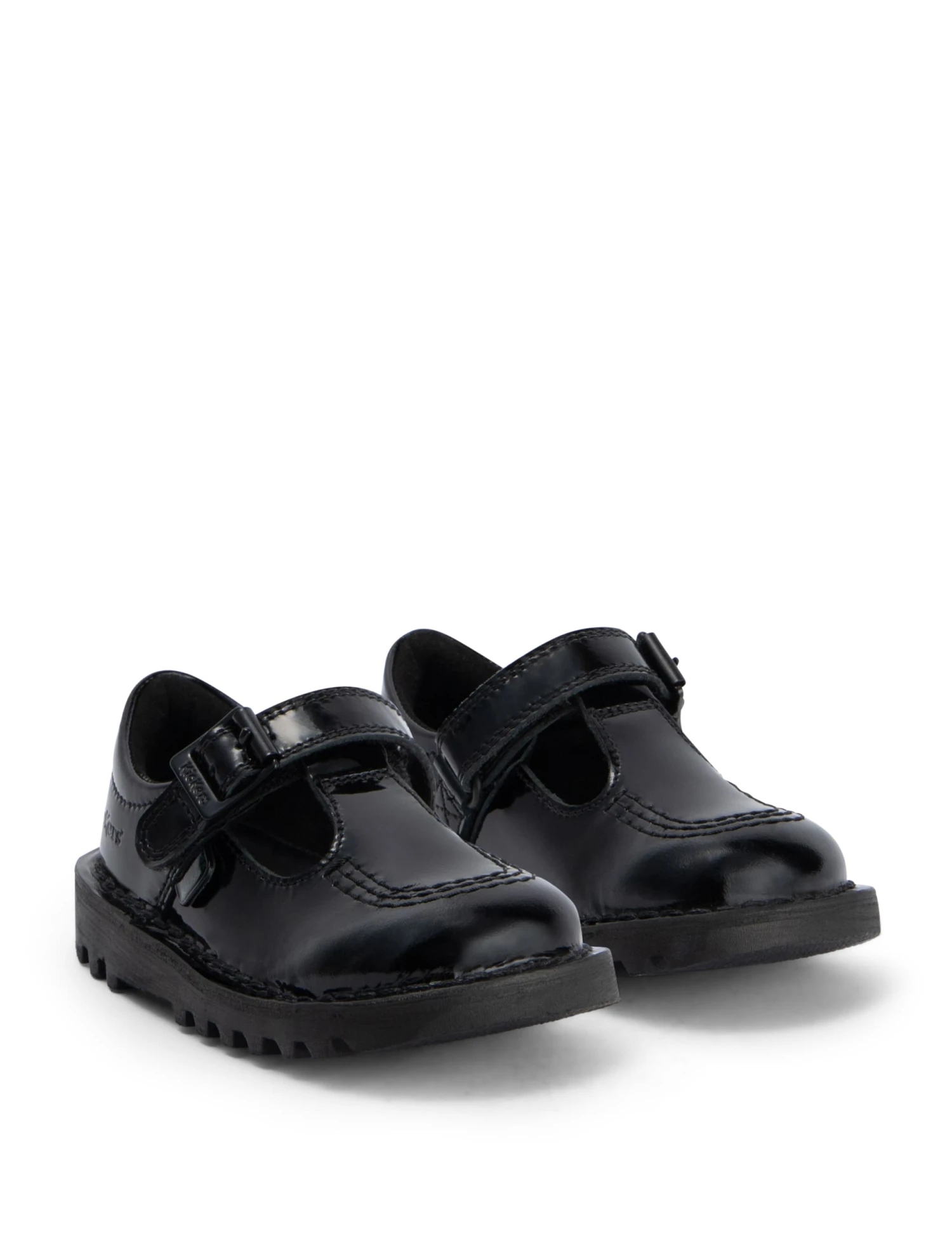 Kickers Kids' Patent Riptape T-Bar School Shoes (7 Small - 12 Small) 4 Kickers Kids' Patent Riptape T-Bar School Shoes (7 Small - 12 Small) - Image 2