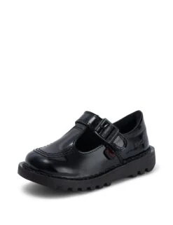 Kickers Kids' Patent Riptape T-Bar School Shoes (7 Small - 12 Small) 16 Kickers Kids' Patent Riptape T-Bar School Shoes (7 Small - 12 Small) -School Uniform Store Kids Patent Riptape T Bar School Shoes 7 Small 12 Small 1 2