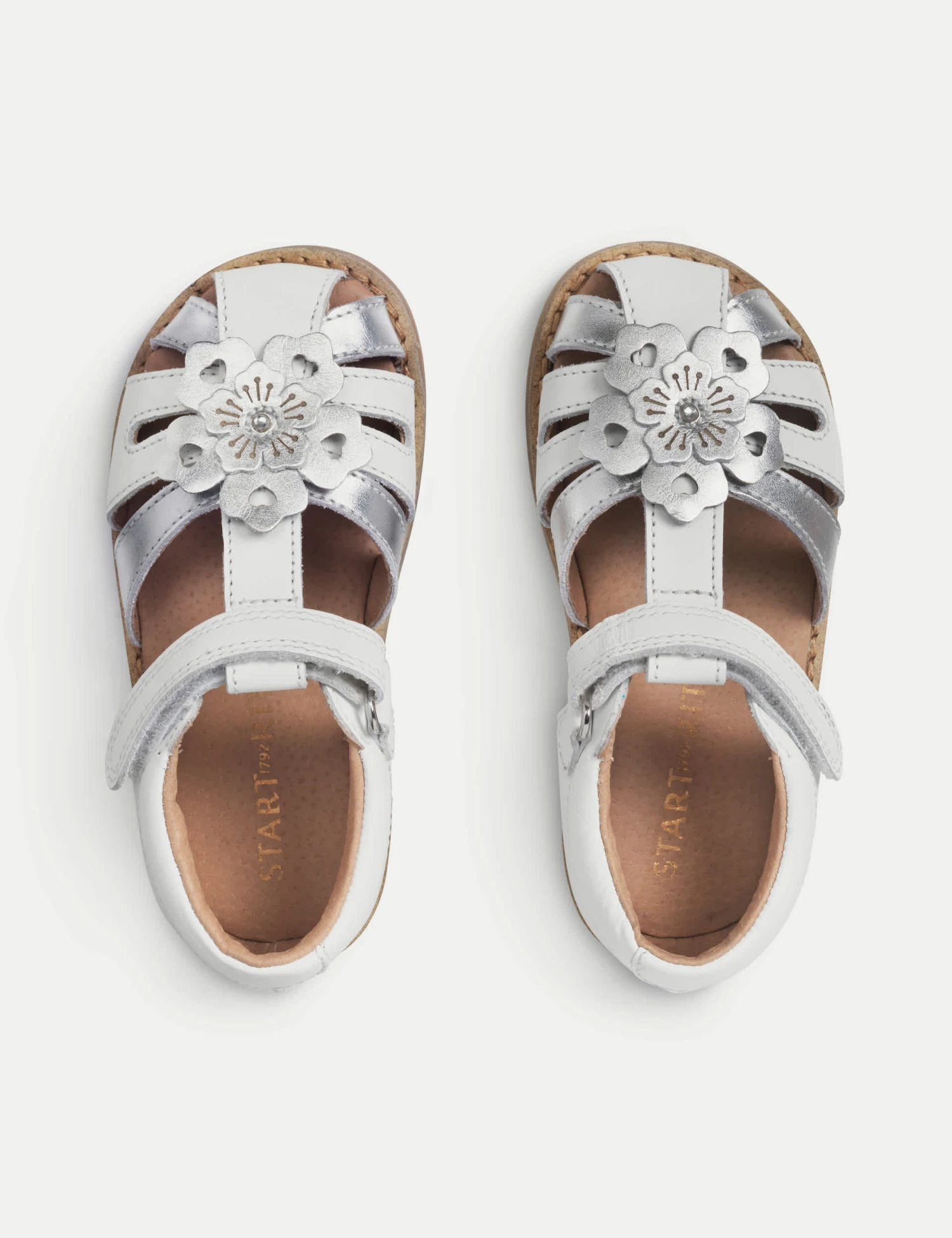 Kids' Schoolwear Leather Riptape Sandals (3 Small - 8 Small) 4 Kids' Schoolwear Leather Riptape Sandals (3 Small - 8 Small) - Image 2