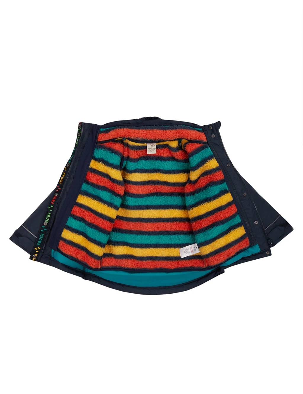 Frugi 3-in-1 Hooded Fleece Lined Raincoat (1 - 10 Yrs) 5 Frugi 3-in-1 Hooded Fleece Lined Raincoat (1 - 10 Yrs) - Image 3