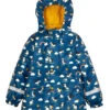 Frugi Puffin Print Hooded Fleece Lined Raincoat ( 1 - 10 Yrs) -School Uniform Store MS 01 T94 8147S E4 X EC 0