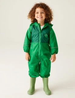 Regatta Mudplay III Hooded Dinosaur Puddlesuit (6 Mths - 6 Yrs)