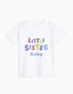 Personalised Little Sister T-Shirt (1-6 Yrs)