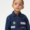 Pure Cotton Badged Denim Jacket (2-8 Yrs) -School Uniform Store Pure Cotton Badged Denim Jacket 2 8 Yrs